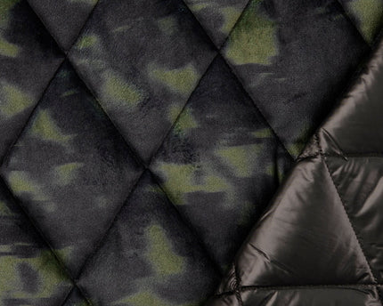 Velours fabric Batik Green