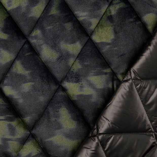 Velours fabric Batik Green