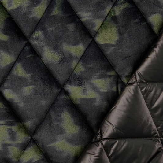 Velours fabric Batik Green