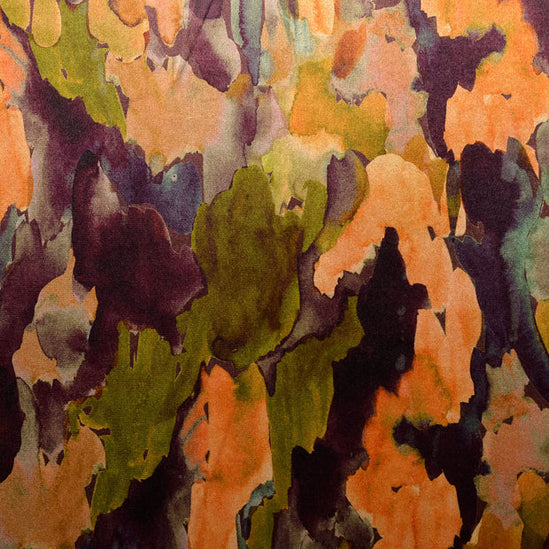 velvet fabric digital print batik Multicolor