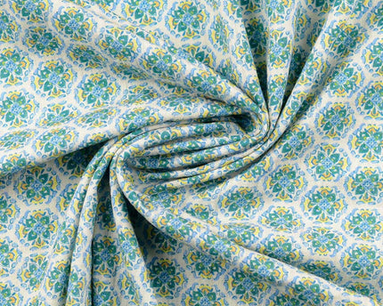 Cotton vintage green ornament (Coupon 2m)