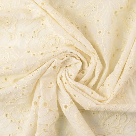 Cotton Poplin fabric embroidery