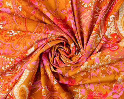 Cotton jersey paisley