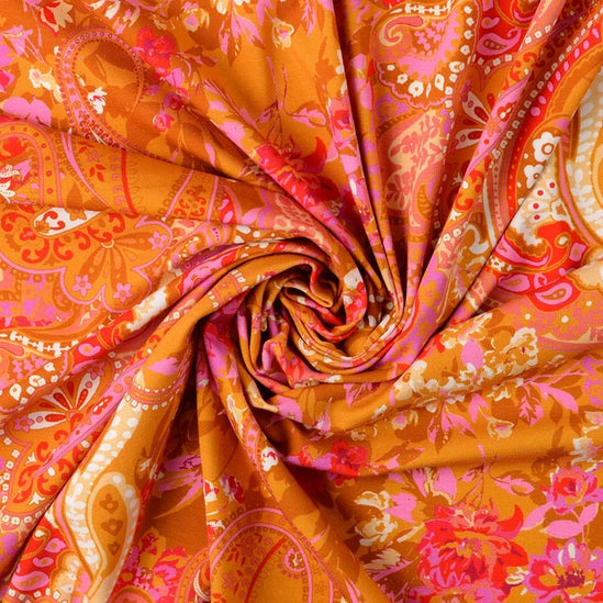 Cotton jersey paisley