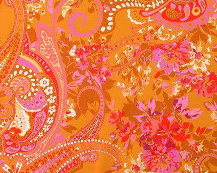 Cotton jersey paisley