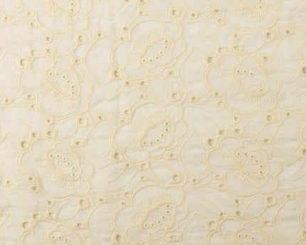 Cotton Poplin fabric embroidery
