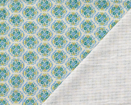 Cotton vintage green ornament (Coupon 2m)