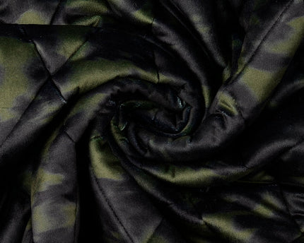 Velours fabric Batik Green