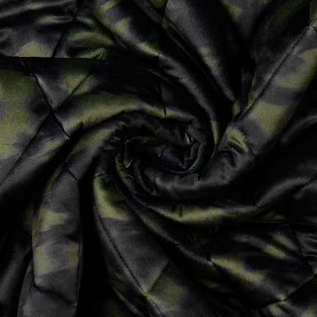 Velours fabric Batik Green