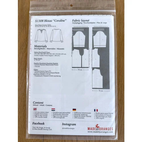 My Image S1308 Blouse “Coraline” naaipatroon